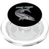 Fisherman Humor Fast Food Barracuda Fisherman divertente gioco di parole di pesca PopSockets PopGrip per MagSafe