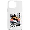 Cat Gaming Retro Gamer Cat Lover Lag Custodia per iPhone 13 Pro Max Gamer Cat Lover Lag Happens I gatti aiutano a giocare