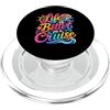 Cruise Life Graphics Happy Cruise Ship Ocean Voyage Travel Design PopSockets PopGrip per MagSafe