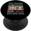 Australian Shepherd Dog Dad Ever Beard & Best Bearded Beer Loving Dog Dad Ever Australian Shepherd PopSockets PopGrip Adesivo