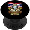 Thailand Elephant Thai Clothing Tailandia Bandiera Thailandese Fiero Elefante Thailandia PopSockets PopGrip Adesivo