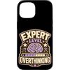 Jimbeels Custodia per iPhone 15 Expert Level Overthinking Umorismo agenda