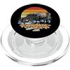 Jeff Hobrath Keep On Mixin' Concrete Betoniera Camion Retro Cartoon Art PopSockets PopGrip per MagSafe