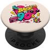 Funny Nineties 90s Costume Party Back to Back to 90s Nostalgia Roller Skate Boombox Cassette anni Novanta PopSockets PopGrip Adesivo