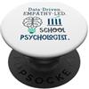 School Psychologist Mental Health Data-Driven Empathy-Led School Psychologist Brain Graphic PopSockets PopGrip Adesivo