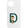 Timowo Studio Custodia per iPhone 14 Plus Giraffa Diploma Lettera D Alfabeto Animale