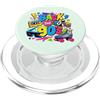 Funny Nineties 90s Costume Party Back to Back to 90s Nostalgia Roller Skate Boombox Cassette anni Novanta PopSockets PopGrip per MagSafe