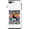 Cat Gaming Retro Gamer Cat Lover Lag Custodia per iPhone 7 Plus/8 Plus Gamer Cat Lover Lag Happens I gatti aiutano a giocare