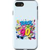 Funny Nineties 90s Costume Party Back to Custodia per iPhone SE (2020) / 7/8 Back to 90s Nostalgia Roller Skate Boombox Cassette anni Novanta