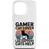 Cat Gaming Retro Gamer Cat Lover Lag Custodia per iPhone 13 Pro Gamer Cat Lover Lag Happens I gatti aiutano a giocare