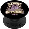 Jimbeels Expert Level Overthinking Umorismo agenda PopSockets PopGrip Adesivo