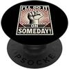 SilentPancake Grafica a mano stretta spiritosa ritardo attività futura PopSockets PopGrip Adesivo