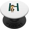 Timowo Studio Giraffa Diploma Lettera H Alfabeto Animale PopSockets PopGrip Adesivo