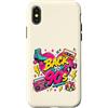 Funny Nineties 90s Costume Party Back to Custodia per iPhone X/XS Back to 90s Nostalgia Roller Skate Boombox Cassette anni Novanta