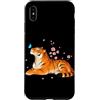 Sakura Cherry Blossom Japan Culture Art Custodia per iPhone XS Max Cherry Blossom Tiger Giapponese Sakura Anime Estetica Giappone