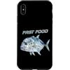 Giant Trevally GT Fishermen Humor Custodia per iPhone XS Max Fast Food Giant Trevally GT Fisherman divertente gioco di parole di pesca