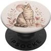 Paw Pact Prints Gatto Gattino Floreale Luna Boho Acquerello Botanico PopSockets PopGrip Adesivo