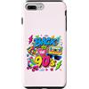 Funny Nineties 90s Costume Party Back to Custodia per iPhone 7 Plus/8 Plus Back to 90s Nostalgia Roller Skate Boombox Cassette anni Novanta
