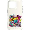 Funny Nineties 90s Costume Party Back to Custodia per iPhone 16 Pro Retro Back to 90s Cassette Boombox Roller Skate Cube