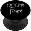 Bachelorette Party Outfits Modern Minima Matching Engagement Outfits, Elegant Boyfriend Fiancé PopSockets PopGrip Adesivo