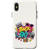 Funny Nineties 90s Costume Party Back to Custodia per iPhone X/XS Nastro a cassetta Boombox Roller Skate Cube in stile retrò anni '90