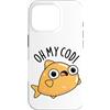 Punny Bone Custodia per iPhone 16 Pro Oh My Cod Divertente Pesce Pun