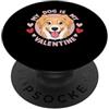 Golden Retriever Puppy Lover PS My Dog Is My Valentine Golden Retriever. Amante delle zampe PopSockets PopGrip Adesivo