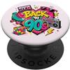 Funny Nineties 90s Costume Party Back to Nastro a cassetta retrò Boombox Roller Skate Ninetie Ritorno agli anni '90 PopSockets PopGrip Adesivo