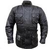 Bikers Gear Australia Australian Bikers Gear, giacca classica da motociclista in pelle cerata, stile vintage - XL, nero