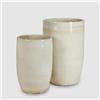 EDG Enzo De Gasperi Vaso Porta Piante Glaze in Ceramica Piccolo 63x40cm Avorio
