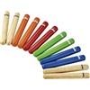 Wood Claves, Pacco Da 6 Clave in Legno, Colorati
