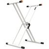 Onyx 130 plus White - Supporto per Tastiera a Doppia Forbice - Supporto per Tast