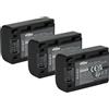 vhbw 3x batteria compatibile con Sony DCR-SX41E, DCR-SX45, DCR-SX44E, DCR-SX43E videocamera camcorder (600mAh, 7,2V, Li-Ion) con infochip