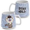NICI 62762 - Tazza con mandrillo, in Porcellana, Realizzata con Cura, Grazioso Accessorio per Cucina, Ufficio e casa, da Regalare a Chi ami, 380 ml, 8 x 9,5 cm, Azzurro