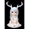 Piccolo Fata Figura Con Corna E Animale Peluche - Elfo Decorazione Fantasy - H
