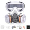 Maschera Protezione Respiratoria Con Filtri E Occhiali Anti-Polvere Anti-Gas