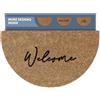 Barnyard Designs Zerbino con scritta Welcome a mezza luna, per esterni, grande, per porta d'ingresso, 76 x 43 cm, marrone