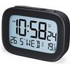 HOMVILLA Sveglia da Comodino Digitale a Batteria - Sveglia con Retroilluminazione, Temperatura, Snooze e Formato 12/24 Ore per Viaggi e Casa - Batterie Incluse