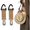 IHLOOTD Clip Cappello, 2 Pezzi Clip Porta Cappello, Clips per Cappellini da Viaggio, Multifunzionale Cappellini Clips, per Borsa da Viaggio, Valigia, Accessori per Borse (B)