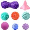 XTUDOU® Set di 8 Massage Ball, Palla da Massaggio Riflessologia da Stress, Vari Gradi di Durezza Pallina Massaggio, Per Alleviare Il Dolore Al Piede, Fascite Plantare E Terapia Dei Tessuti Profondi