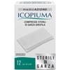 ICOPIUMA Garza compressa idrofila in cotone piegata sterile icopiuma senza filo di bario titolo 12/8 misura 18x40 cm in busta singola 12 pezzi - ICOPIUMA - 906066028
