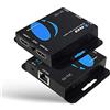 Orei - Extender HDMI su CAT5/CAT6 con IR fino a 40 m, loop out, distribuzione del segnale Full HD 1080p (EX-170C)
