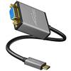 KabelDirekt - USB tipo C per adattatore VGA - 0,15 m - (risoluzioni fino a 1920 x 1200/60 Hz, USB C 3.1 e Thunderbolt 3, per MacBook Pro 2016/2017, MacBook 12" e altri apparecchi)