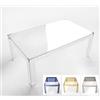 BELLELLI DESIGN Tavolino salotto 100x60 cm trasparente in policarbonato AMYES - Neutro