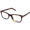 Saint Laurent SL 718 Slim 007 | Occhiali da Vista Graduati | Prova Online | Unisex | Plastica | Quadrati | Marrone, Havana | Adrialenti