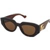 Gucci GG1421S 009 | Occhiali da Sole Graduati o Non Graduati | Prova Online | Plastica | Cat Eye | Marrone, Havana | Adrialenti