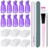 BUTBU Clip Rimozione, 10 Pezzi Berretto Gel Nail Art, per Togliere Smalto Semipermanente, Con 200 chiodi in Cotone, Clip di Rimuovere Cap UV Gel per Strumento di Remover
