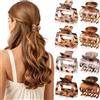 Loiluliy Set 8 Mollette per Capelli piccole, Design Doppia Fila di Denti, leopardata Pinza Capelli Antiscivolo con Molla di Alta Qualità per Tutti i Tipi di Capelli, Accessori Eleganti