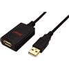 ROLINE Prolunga ROLINE USB 2.0, nera, 5 m