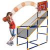 TrAdE Shop Traesio CANESTRO BASKET ARCADE PALLA CANESTRO SALA GIOCHI PALLONE GONFIATORE 140X89X46CM